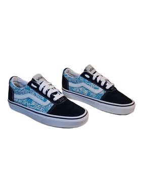 Vans Ward Black and Blue Graphic Sneakers